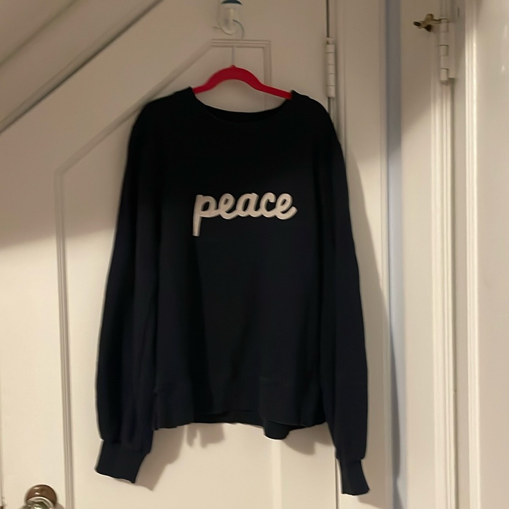 Ashley Brown Durand for Anthropologie Peace sweatshirt